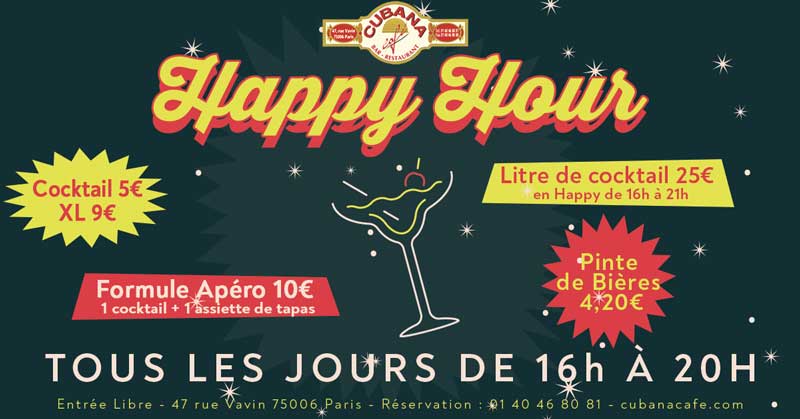 Sortir à Paris en novembre : happy hour