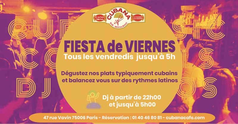 Sortir à Paris en novembre les vendredis soir : fiesta de viernes