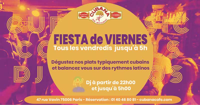 Sortir à Paris en novembre les vendredis soir : fiesta de viernes