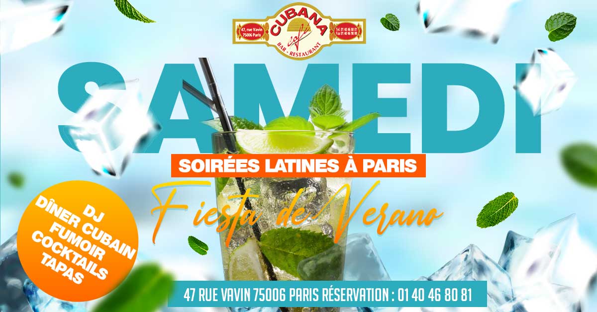 Cubana Café Soirées latines à Paris en juillet des samedis de juillet 2022