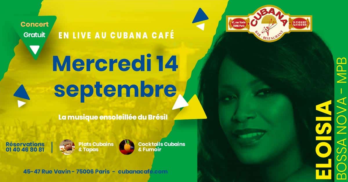 Cubana Café présente Eloisia en concert le 14 septembre 2022