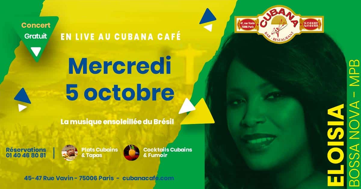 Cubana Café présente Eloisia en concert le 5 octobre 2022