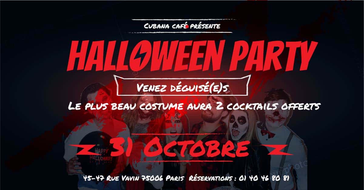 Soirée Halloween à Montparnasse en 2022 au Cubana Café Paris