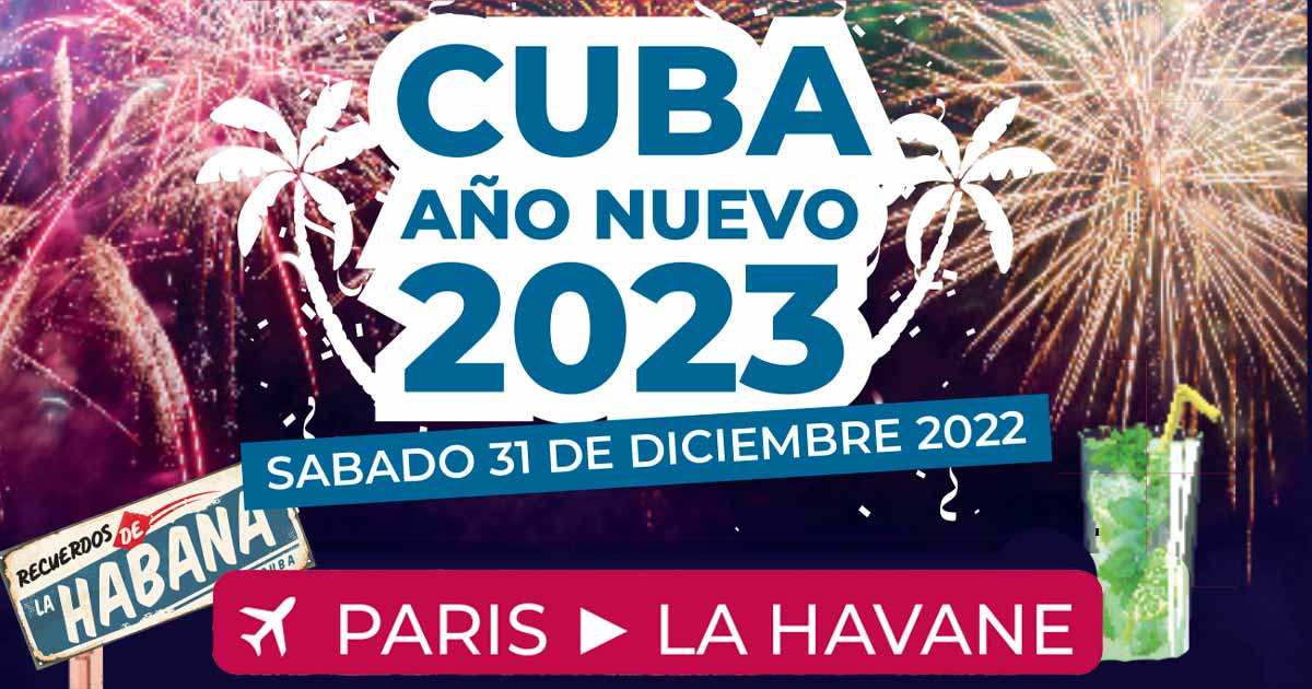 Affiche du réveillon 2022 à Paris du Cubana Café