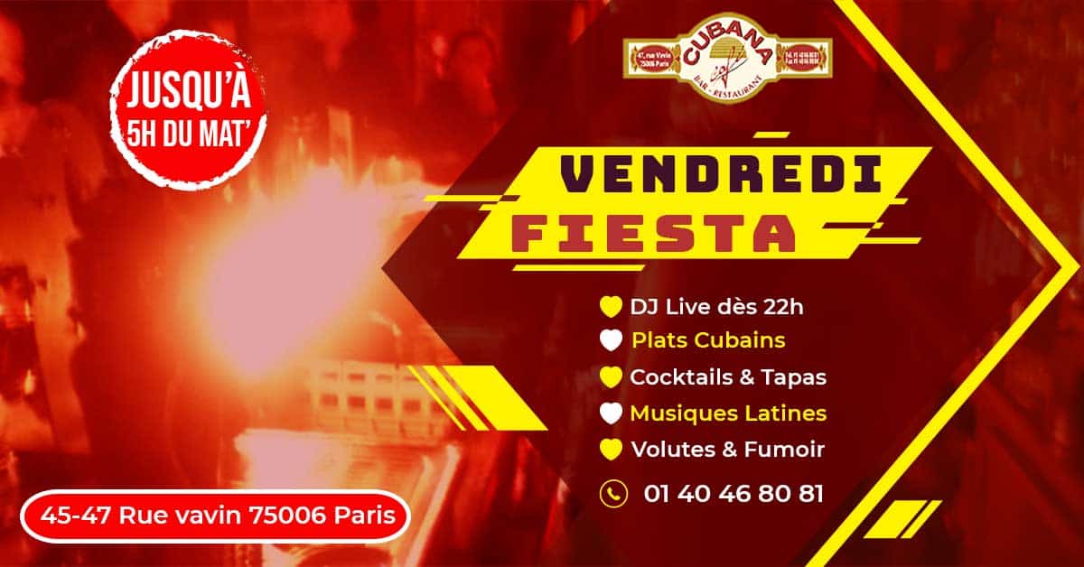 Sortir à Paris en décembre le vendredi soir : fiesta cubaine jusqu'à 5h du matin