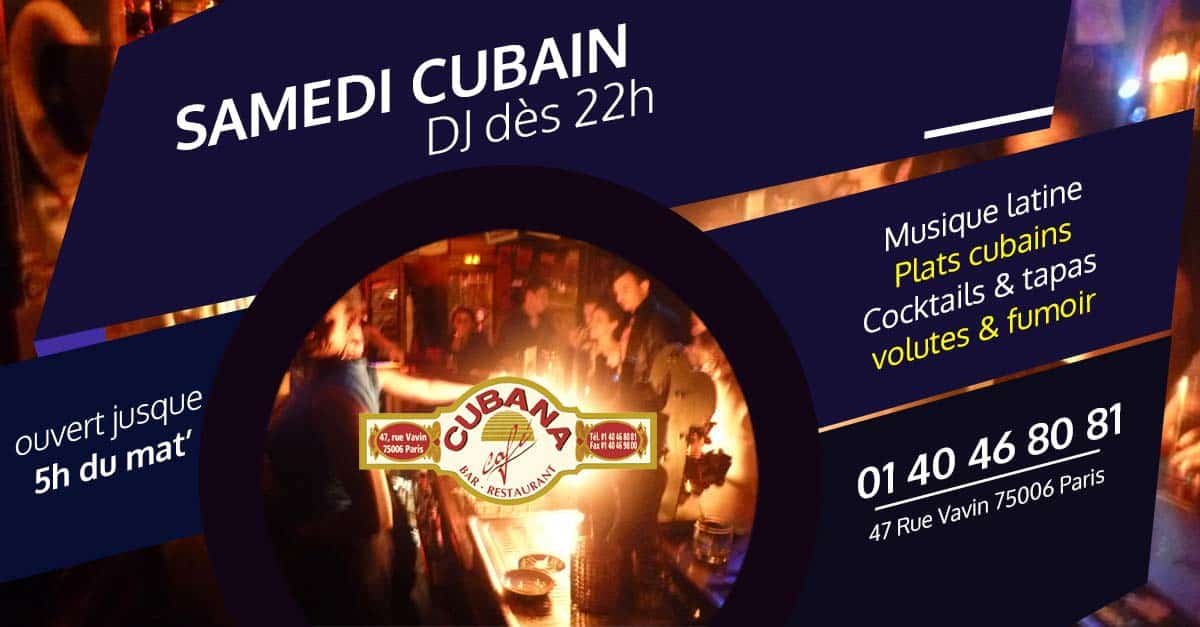 Affiche des soirées cubaines à Paris en mai 2023 les samedis