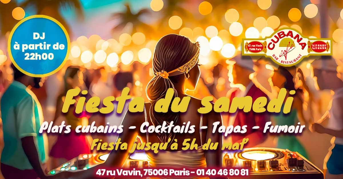 Sortir à Paris en janvier 2024 le samedi soir : fiesta cubaine jusqu'à 5h du matin