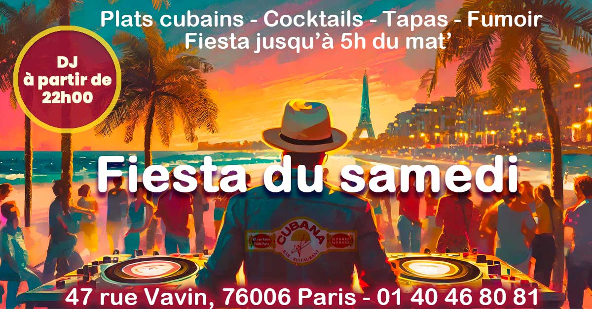 Sortir à Paris en février 2024 le samedi soir : fiesta cubaine jusqu'à 5h du matin
