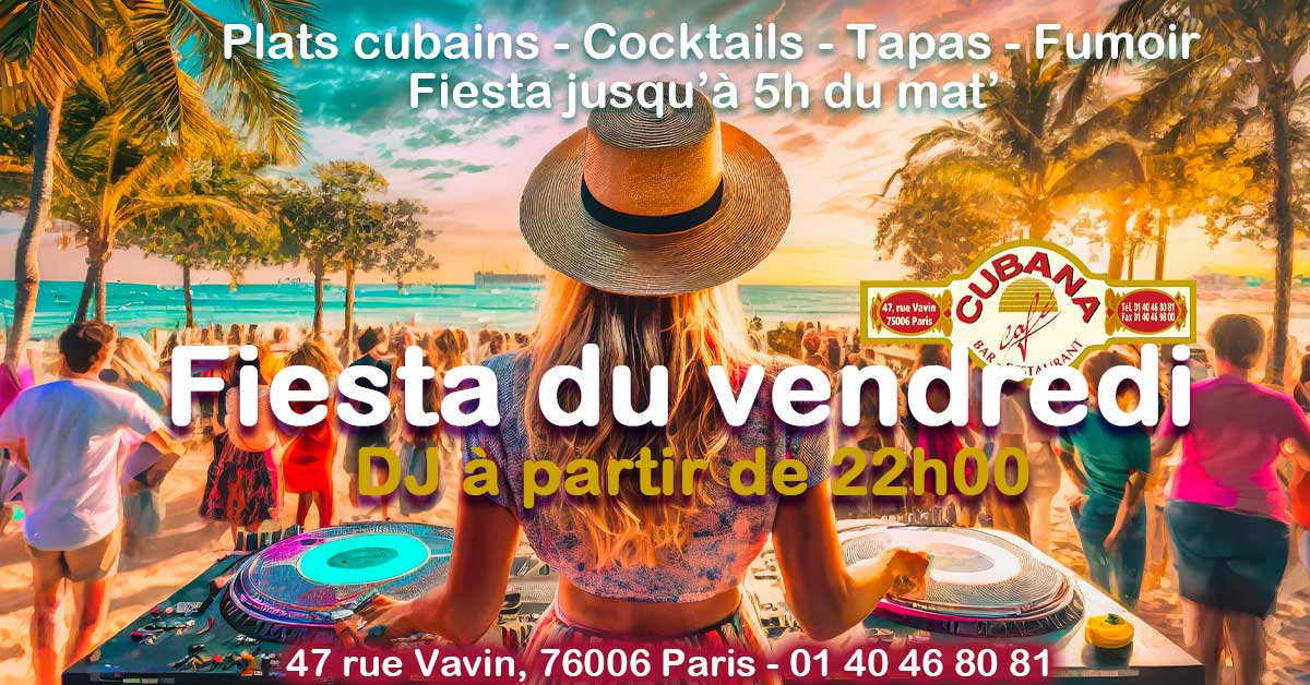 Sortir à Paris en février 2024 le vendredi soir : fiesta cubaine jusqu'à 5h du matin