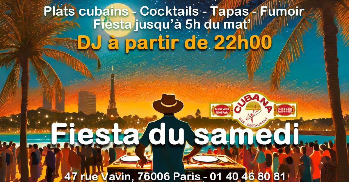 Sortir à Paris en mars 2024 le samedi soir : fiesta cubaine jusqu'à 5h du matin