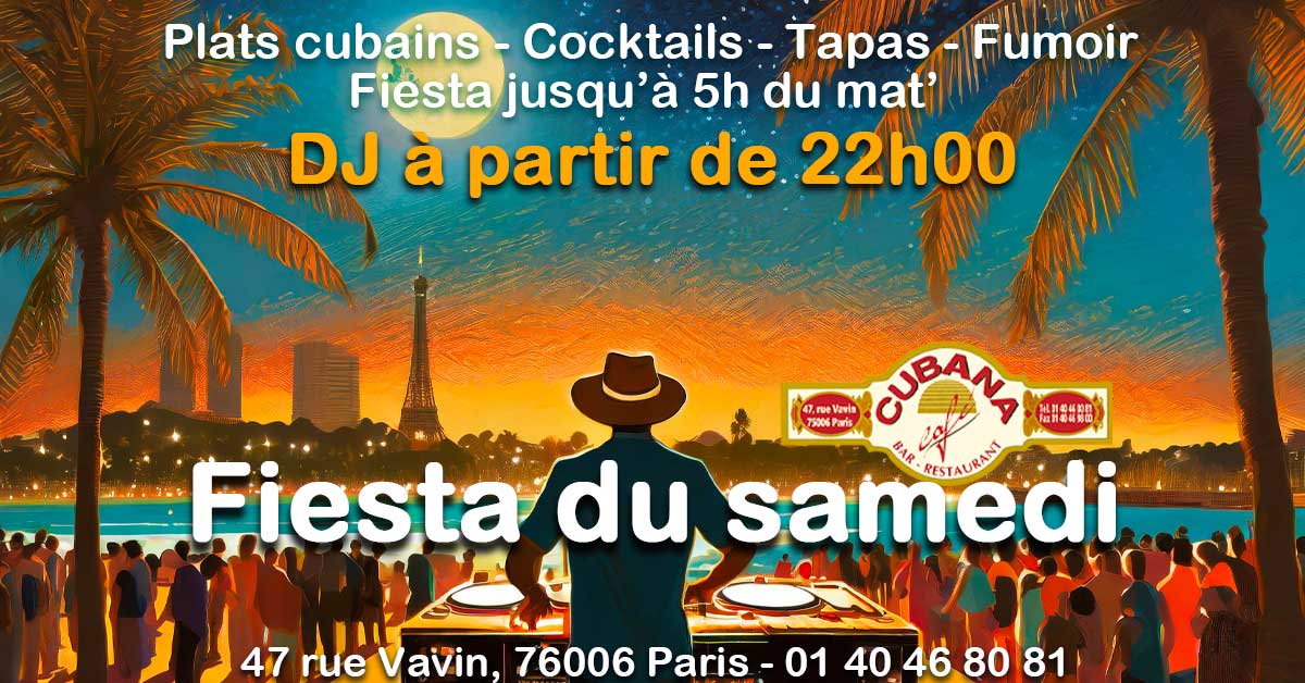 Sortir à Paris en mars 2024 le samedi soir : fiesta cubaine jusqu'à 5h du matin
