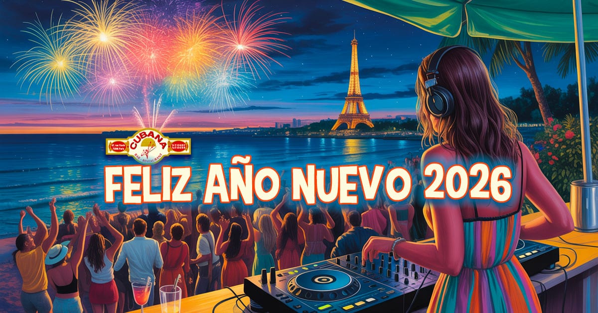 Affiche du Cubana Café du Nouvel an 2025 à Paris
